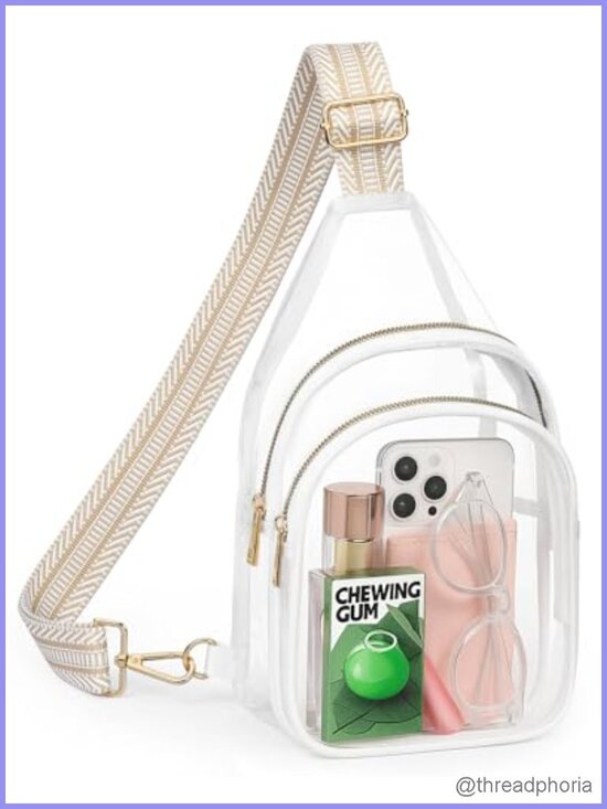 Handbags - Clear Crossbody Sling Bag Stadium Approved PVC Women's Event Purse
